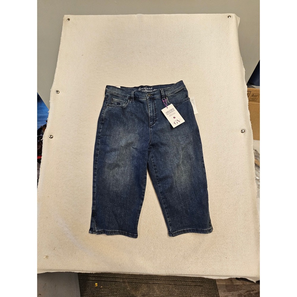 Gloria Vanderbilt Amanda Skimmer Jeans 8P Petite Dark Wash Slimming Stretch New‎